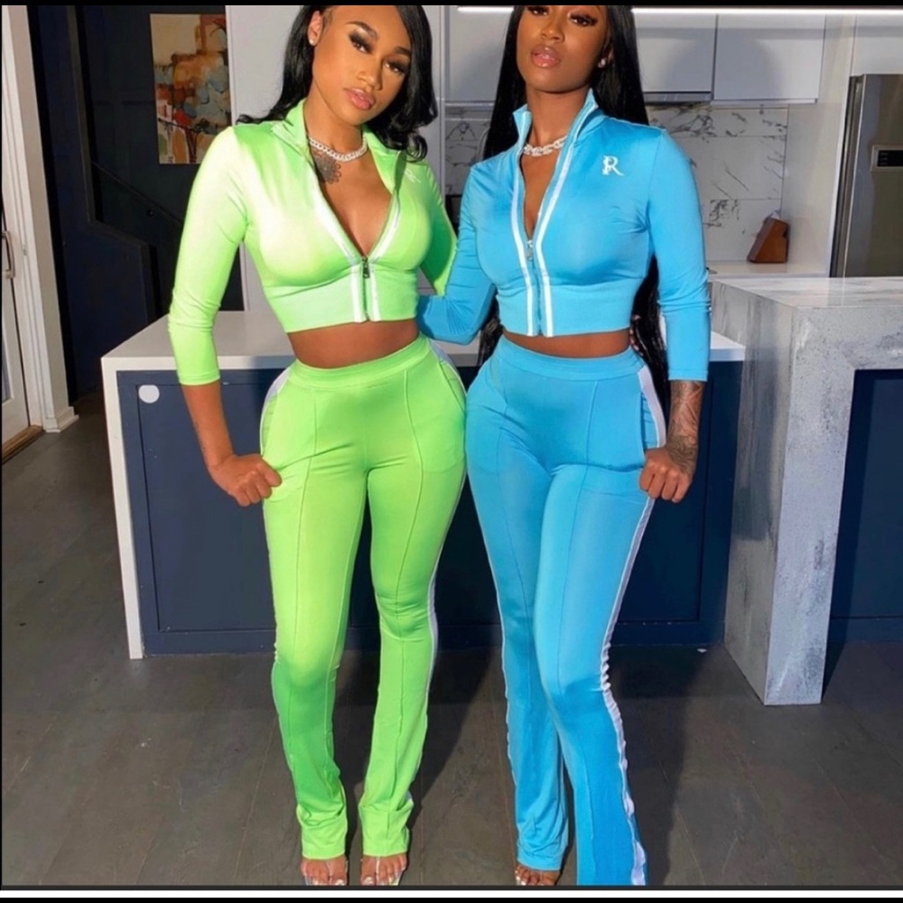 - Pink track suit